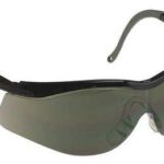 Safety Glasses, Wraparound Smoke Polycarbonate Lens, Anti-Fog, Anti-Static, Scratch-Resistant