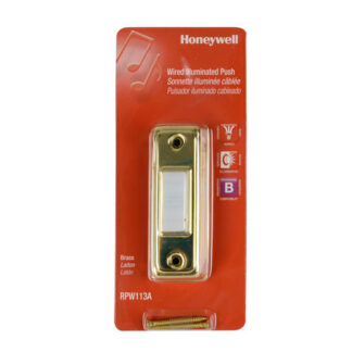 Honeywell | Push Button for Chime - Wired - Illuminated - Brass