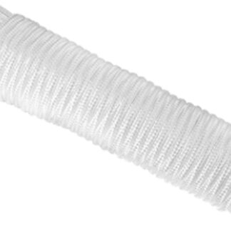 Mibro 300871BGV1 0.37 in. X 15 Ft. White Nylon Double Diamond Braid Dockline Rope