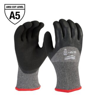 Milwaukee XX-Large Red Latex Level 5 Cut Resistant Insulated Winter Dipped Work Gloves, Gray