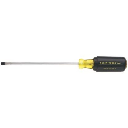 KLEIN TOOLS 601-3 Screwdriver 3/16 in Drive Cabinet Drive 6-3/4 in OAL 3 in L Shank Rubber Handle