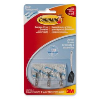 Command Clear Small Wire Hooks, 17067Clr-C Clear Small