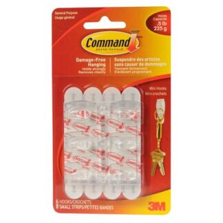 Command Mini Hooks 17006C White Mini