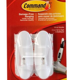 Command Medium Wire Hooks, 2 Pack