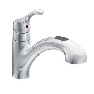 Moen Renzo Glacier CA87316C Kitchen Faucet 1-Faucet Handle 7-5/8 in H Spout Stainless Steel Chrome