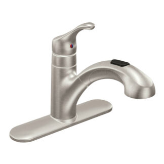 Moen Renzo One Handle Chrome Pull Out Kitchen Faucet