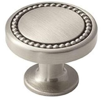 BP36580G10 1-3/8" (35 Mm) Carolyne Beaded Round Cab Knob Satin Nickel