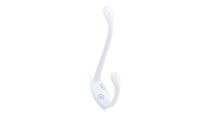 Richelieu Bp651330 4-3/4 Double Metal Coat Hook - White