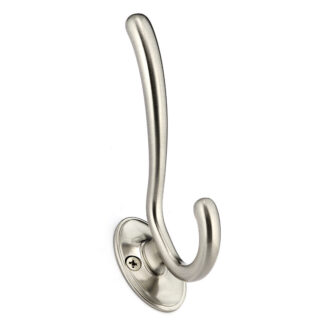 Richelieu Rh1473021195 5-1/16 Double Metal Coat Hook - Nickel