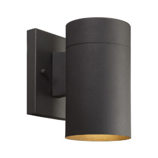 Canarm IOL211 Night Sky Single Light 7-11/32" High Outdoor Wall Sconce Black Outdoor Lighting Wall Sconces