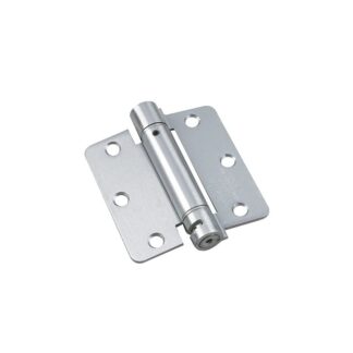 Richelieu 52821-R 3-1/2 X 3-1/2 Spring 1/4 Radius Corner Mortise Door Hinge - Chrome