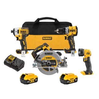 DEWALT DCK447P2 20V MAX Lithium-Ion Brushless Cordless 4-Tool Combo Kit 5.0 Ah