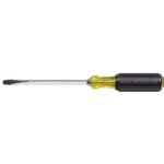 Klein Tools 1/2 in. Keystone-Tip Flat Head Screwdriver with 12 in. Heavy-Duty Square Shank- Cushion Grip Handle