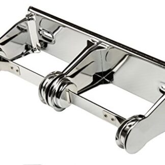 4.25" x 3.125" x 12.675" Double Roll Toilet Paper Dispenser in Chrome, Each | Frost