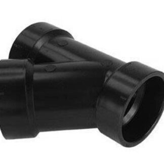 ABS Y-Connector and Bow Drainage & Aeration, 45 degrees, 2" x 2" x 1 1/2