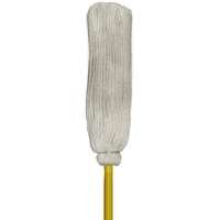 Deck Mop with Handle, 65 in L, Cotton Mop Head, White Mop Head