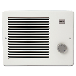 Broan 174 750/1500w 120 Vac Painted Grill Wall Heater, White