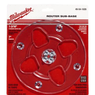 Milwaukee-49-54-1026 7 in. Diameter 1-3/16 in. Center Hole Sub-Base - Clear