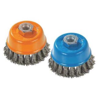 Walter 13G303 Knot Twisted Wire Cup Brush - 3 in. Carbon Steel Brush