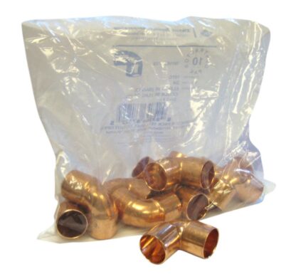 Fitting Copper 90 Degree Elbow 3/4 Inch Copper to Copper (pack of 10)