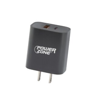 Power Zone CA-43AT PD+QC Dual USB Wall Charger, Black