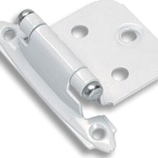 Amerock Variable Overlay Self-Closing Face Mount White Hinge - 1 Pair