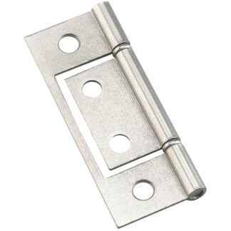 3" Non-Mortise Hinges for Bifold Door - Satin Nickel, 3 Pack