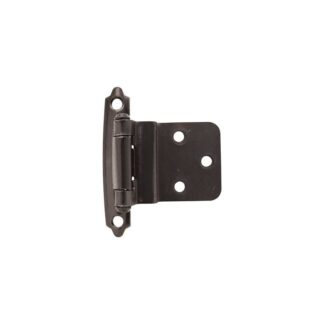 Amerock BP3428 Functional Hardware 3/8 Inch Inset Surface Mount Cabinet Door Hinge with 105 Degree Opening Angle and Self Close Function - Pair Oil