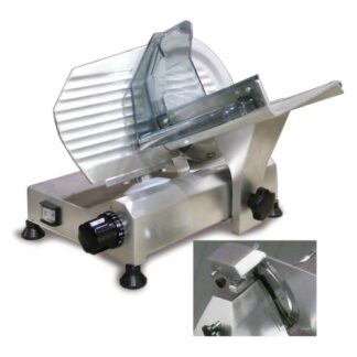 Omcan (Fma) 8" Manual Meat Slicer Gravity Feed Belt Driven 1/5 HP Fixed Sharpener, Model 13607