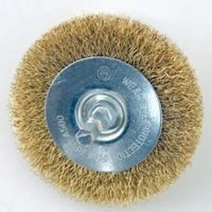 Vulcan Fine Grade Wire Wheel Brush 4 in Dia Carbon Steel Wire 1/4 in Dia