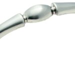 Amerock Sterling Traditions Series BP1302G9 Cabinet Pull, 4-15/16 in L Handle, 1 in Projection, Zinc, Sterling Nickel