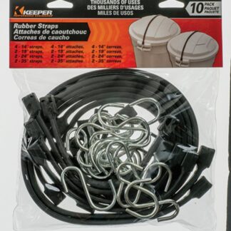 Keeper 06360 Bungee Cord Assortment, EPDM, S-Hook End