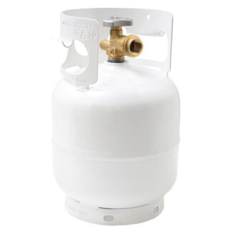 Flame King YSN5LB Cylinder with Overfill Protection Device, 5 lb Tank, Steel, White