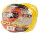 Keeper 89859 Tow Rope, 7/8 in Dia, 18 ft L, Slip Hook End, 6000 lb Working Load, Polypropylene