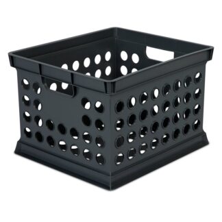 STORAGE CRATE PLSTC BLACK 3QT