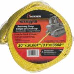 Keeper 02963 Vehicle Recovery Strap, 30,000 lb, 6 in W, 30 ft L, Yellow