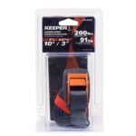 Keeper 45202 Lashing Strap, 1 in W, 10 ft L, 200 lb Working Load, Orange