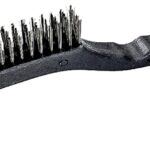 ProSource SJ3133-S Wire Brush with Scraper, 1-3/8 in L Trim, Metallic Bristle, 5/8 in W Brush, 13-1/2 in OAL