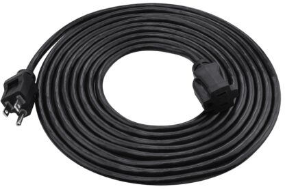 PowerZone OR502615 Extension Cord, 16/3 AWG Cable, 15 ft L, 13 A, Black