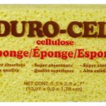 Duro-Cel 03040 Sponge, 6 in L, 4 in W, 3/4 in Thick, Cellulose, Yellow