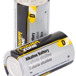 PowerZone LR20-4P-DB Battery, 1.5 V Battery, D Battery, Zinc, Manganese Dioxide, and Potassium Hydroxide Sells in Quantity of 8