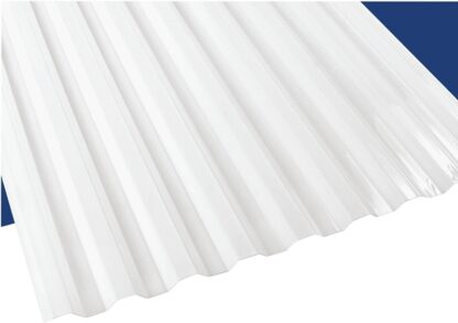 Suntuf 101892 Corrugated Panel, 12 ft L, 26 in W, Greca 76 Profile, 0.032 in Thick Material, Polycarbonate, Opal White Sells in Quantity of 10