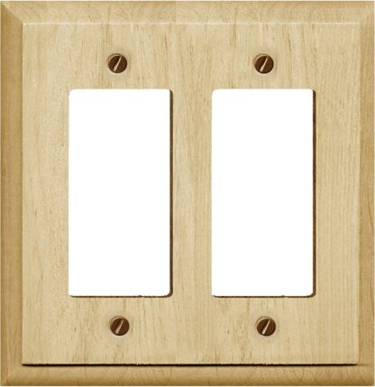 Atron 4411RR Wallplate, 2-Gang, Wood