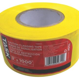 Task T59312 Caution Flagging Tape, 1000 ft L, 3 in W, PVC