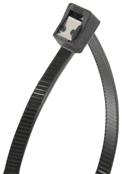 GB 45-311UVBSC Cable Tie, Double-Lock Locking, 6/6 Nylon, Black