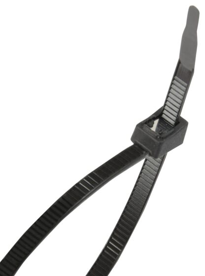 GB 46-308UVBSC Cable Tie, Double-Lock Locking, 6/6 Nylon, Black