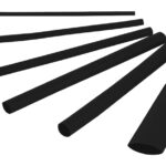 GB HST-ASTB Heat Shrink Tubing, 3/32 in Expanded, 3/64 in Recovered Dia, 4 in L, Polyolefin, Black