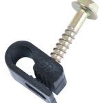 GB PEC-31525 Coaxial Cable Clamp, Polyethylene, Black