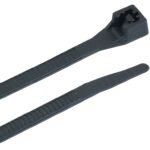 GB 46-308UVBMN Cable Tie, Double-Lock Locking, 6/6 Nylon, Black