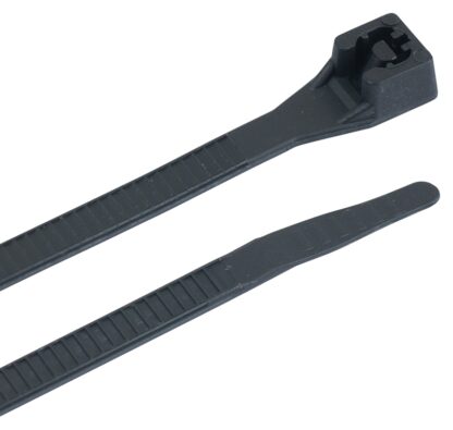 GB 46-308UVBMN Cable Tie, Double-Lock Locking, 6/6 Nylon, Black